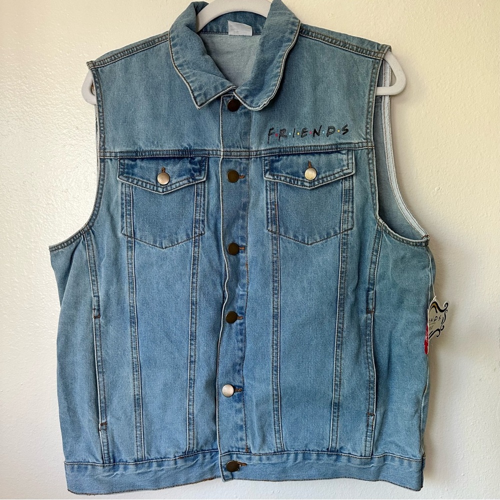 Friends Denim Jeans Vest Adult Size Medium You're My Lobster New